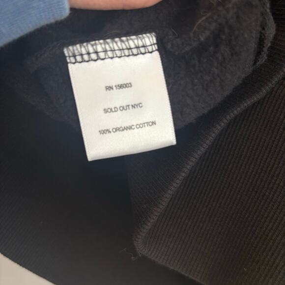 Sold Out NYC Just Enough Puff Short Sleeve Sweatshirt Black Size Small - Picture 8 of 9